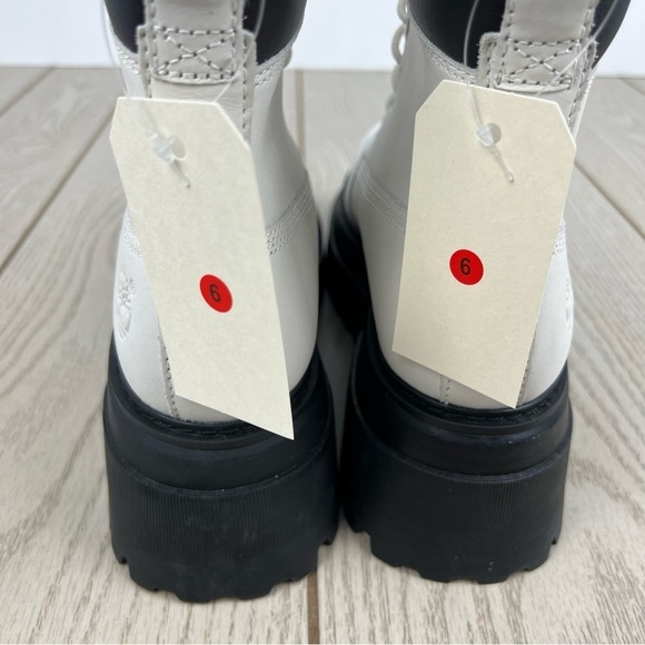 Timberland Women's Sky Waterproof Lace-Up Boots US7 Bright White Nubuck $165 - Picture 10 of 11